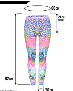 Irregular Digital Print Sports Pants, Breathable Capris