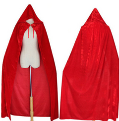 Velvet Cloak for Halloween Costume and Witch Robe