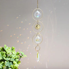 Rainbow Wind Chime Pendant Suncatcher Glass Ornament