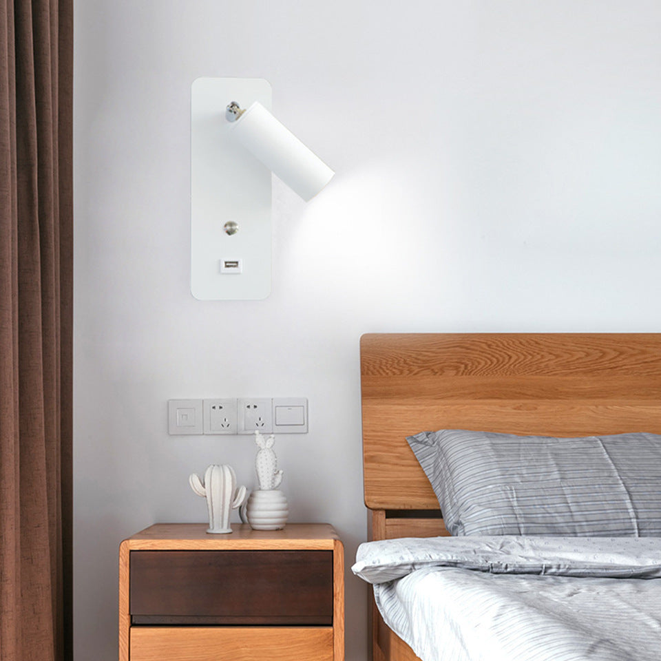 Nordic LED Wall Lamp with USB for Bedroom Decor 7W