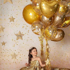 Metallic Confetti Latex Balloons 12 Inch Set for Parties