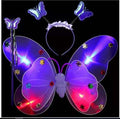 LED Butterfly Wings Costume Set for Kids (3 Pieces)