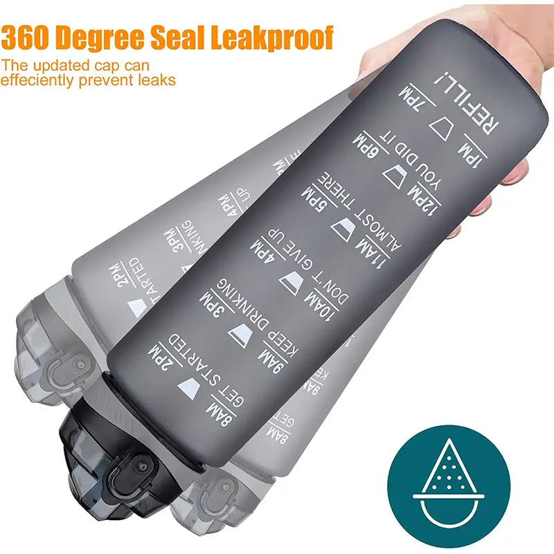 32 Oz Motivational Sports Water Bottle with Straw & Marker