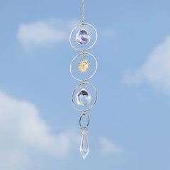 Rainbow Wind Chime Pendant Suncatcher Glass Ornament