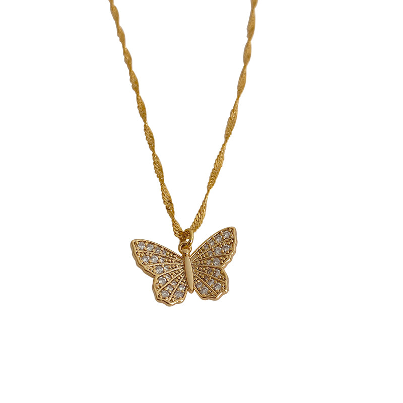 18K Gold Plated Butterfly Necklace