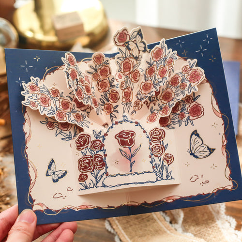 3D Butterfly Pop-Up Christmas Greeting Card for Kids