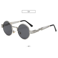 Spring Leg Round Frame Sunglasses