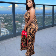 Stunning Leopard Print Pocket Jumpsuit for Women