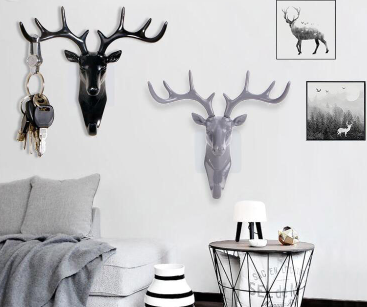 3D Animal Shape Wall Hooks, No-Trace Adhesive Hooks