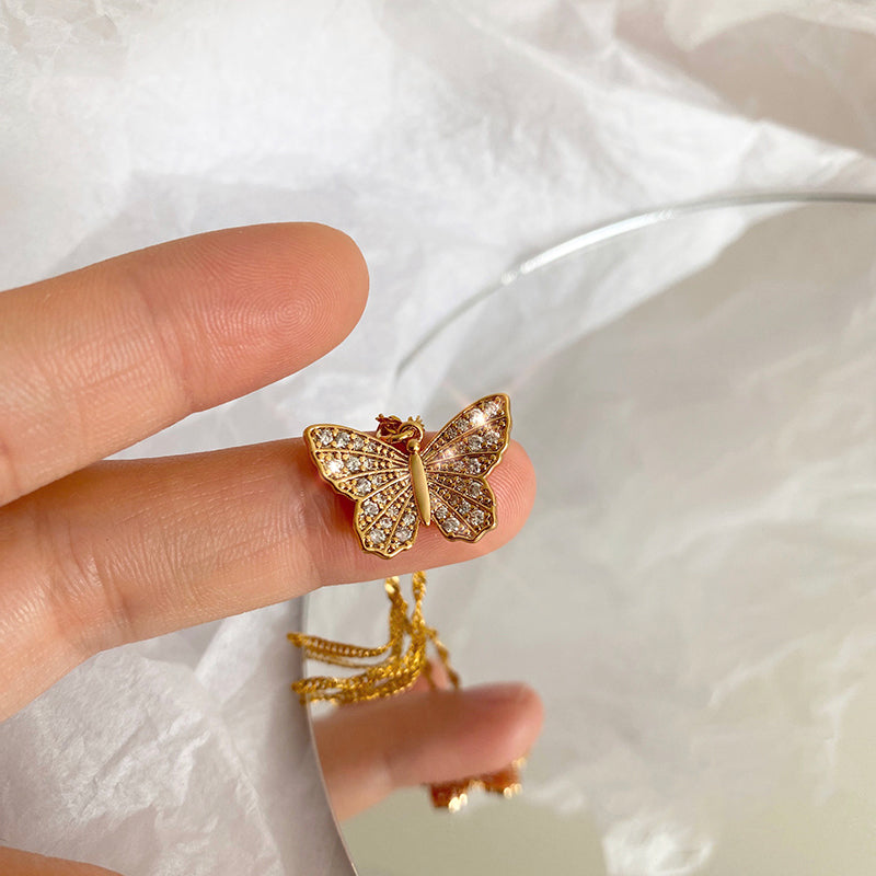 18K Gold Plated Butterfly Necklace