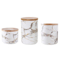 Nordic Marble Pattern Ceramic Storage Jar with Lid
