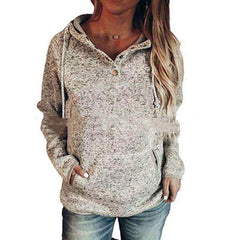 Long Sleeve Hooded Sweatshirt with Rope Design