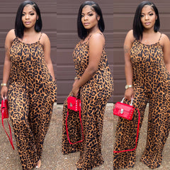 Stunning Leopard Print Pocket Jumpsuit for Women