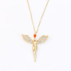Angel Wings Necklace with Rhinestones for Women