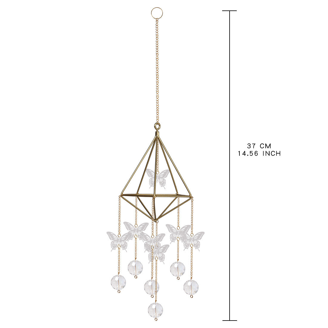 Golden Air Rack Sun Catcher with AB Crystal Pendant