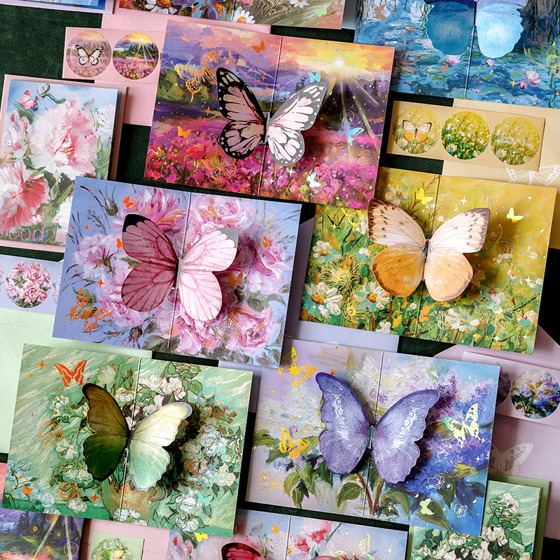3D Butterfly Pop-Up Christmas Greeting Card for Kids