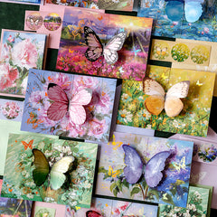 3D Butterfly Pop-Up Christmas Greeting Card for Kids