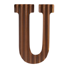 COLLECTIVE HOME - 12" Metal Letters for Wall Decor Corrugated Rusty Letters Rustic Hanging Wall Decor Monogram Hanging Farmhouse Decor Alphabet Signs for Office Bedroom Living Room Kitchen (U)