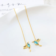 Personalized Hummingbird Bird Stud Earrings