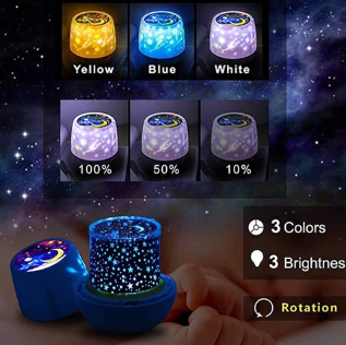 LED Night Light with Starry Sky for Bedroom Decor