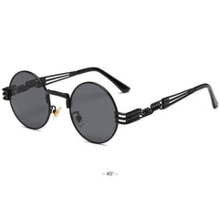 Spring Leg Round Frame Sunglasses