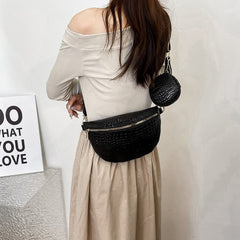 Plaid Thick Strap Crossbody Bag