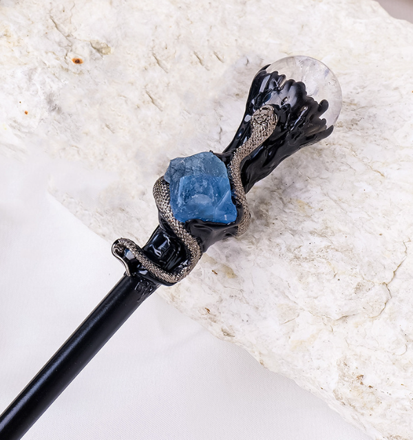 Natural Crystal Ball Magic Wand