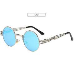Spring Leg Round Frame Sunglasses