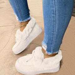 Winter Thick Sole Warm Slip on Shoes for Women