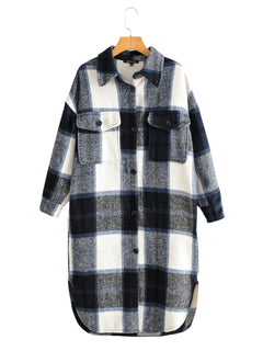 Womens Plaid Shacket