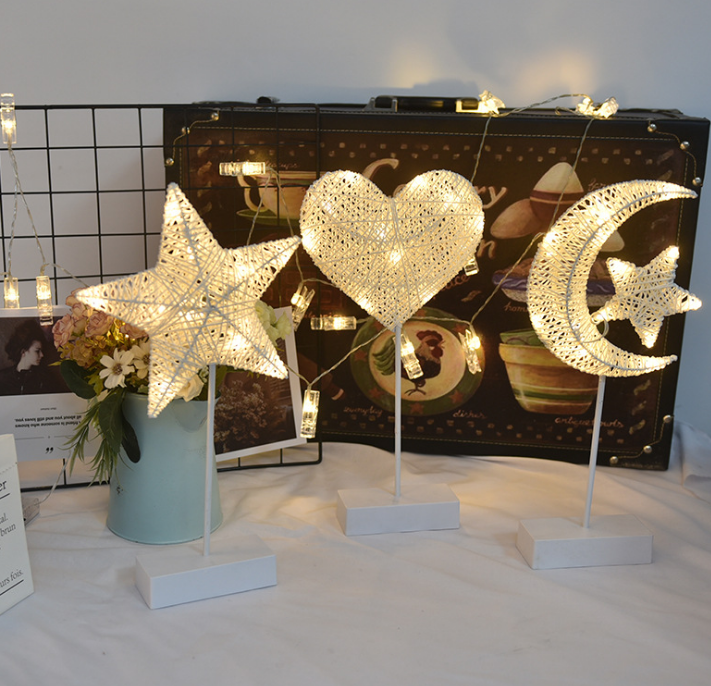 Handcrafted LED Decorative Light - Warm White Rattan Lamp