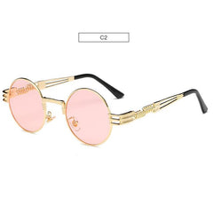 Spring Leg Round Frame Sunglasses