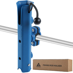 Pole Mount Fishing Rod Holder for Bike Rotatable Fishing Pole Holder for Bike with Pole Mount Clamp Fishing Rod Rack for Beach Car Fishing Chair ATVS Boats Carts(Navy Blue)