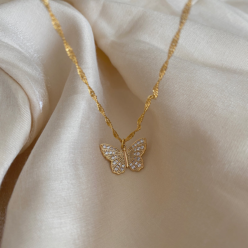 18K Gold Plated Butterfly Necklace