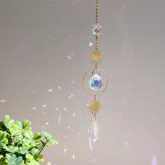 Rainbow Wind Chime Pendant Suncatcher Glass Ornament