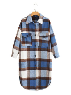 Womens Plaid Shacket