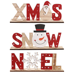 Wooden Christmas Letter Desktop Decor Item