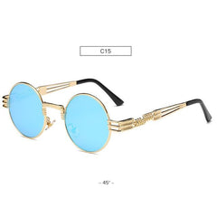 Spring Leg Round Frame Sunglasses