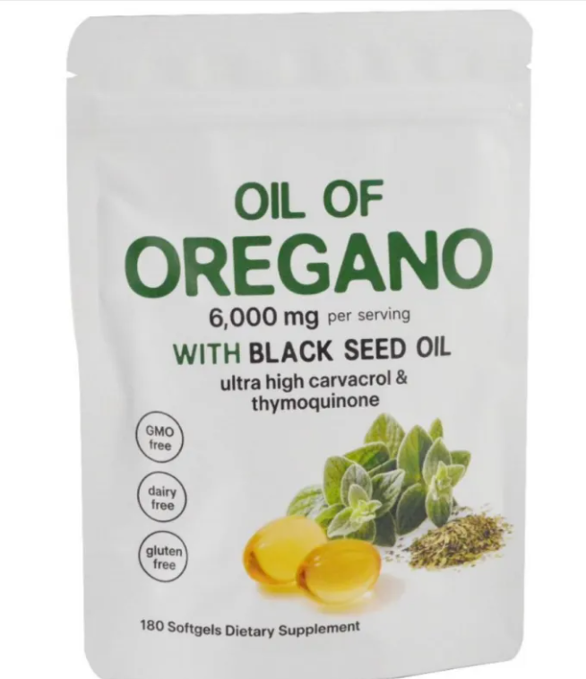 Oil of Oregano w/ Black Seed Oil Soft Capsules 180 Tablets