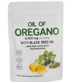 Oil of Oregano w/ Black Seed Oil Soft Capsules 180 Tablets