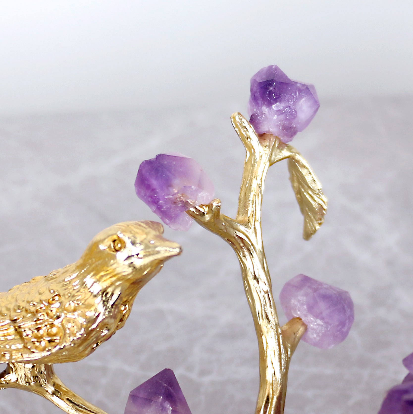 Modern Minimalist Natural Amethyst Ball Decor
