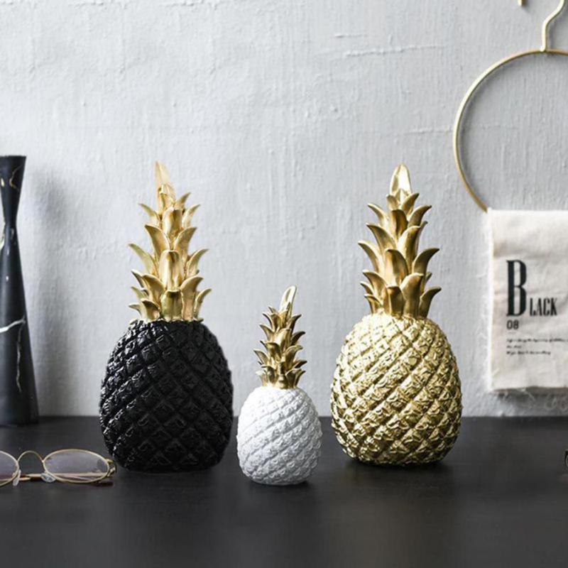 Gold Pineapple Resin Window Display Decor