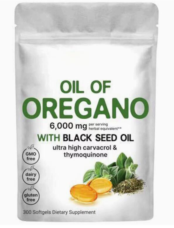 Oil of Oregano w/ Black Seed Oil Soft Capsules 180 Tablets