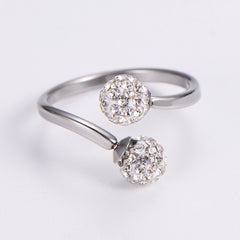 18K Gold Electroplated Stainless Steel Hydrangea Ring