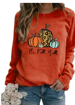 Fashionable Women's Sweater with Halloween Pumpkin Print