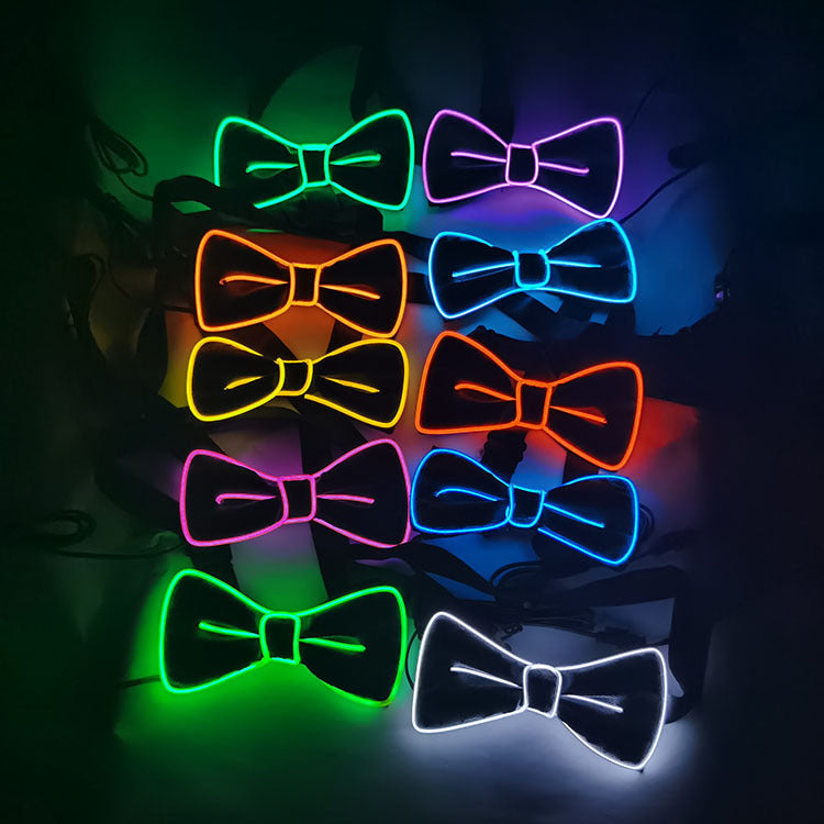 LED Sequin Bow Tie and Light-Up Tie