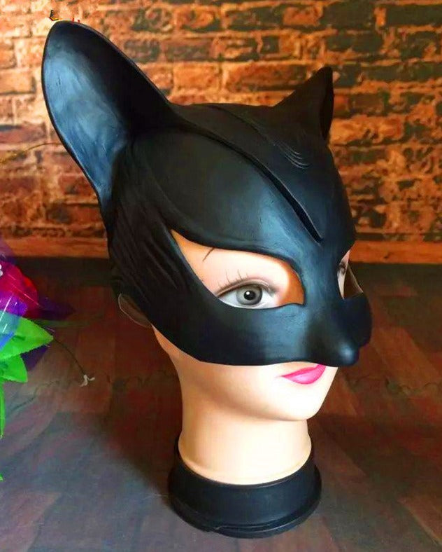 Catwoman Latex Mask (Black)