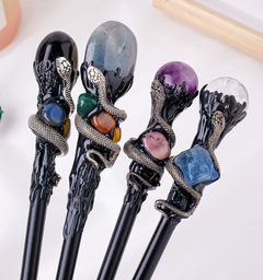 Natural Crystal Ball Magic Wand