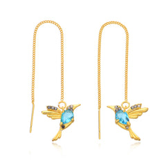 Personalized Hummingbird Bird Stud Earrings