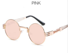 Spring Leg Round Frame Sunglasses